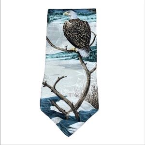 Endangered Species Eagles silk tie